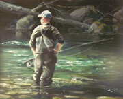The Angler -pastel